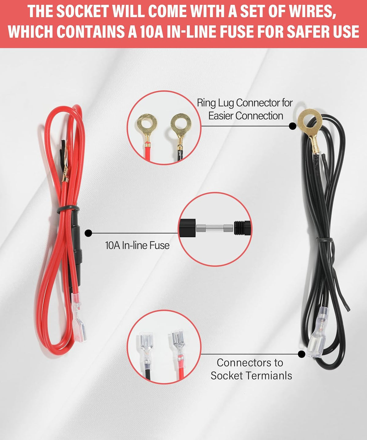12V Car Cigarette Lighter with Cable V95299