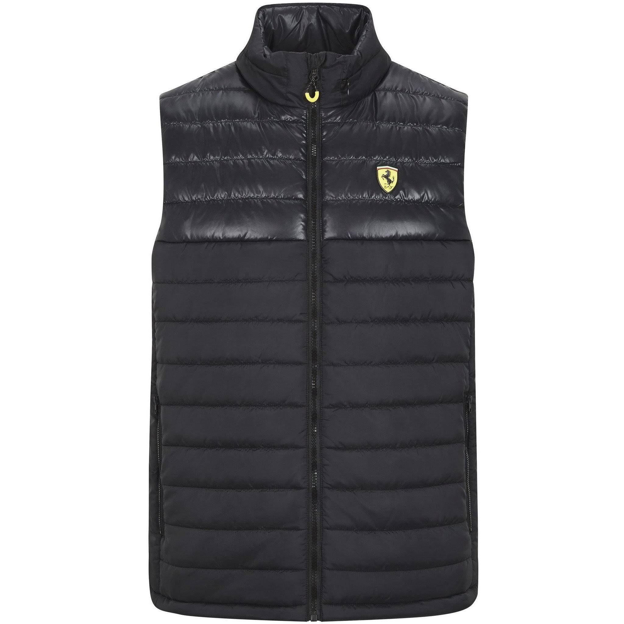 Black Red Padded Vest N9159
