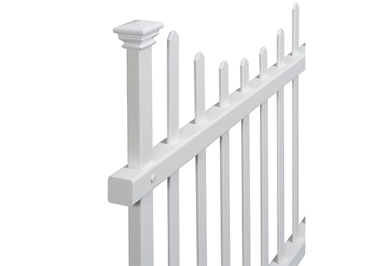 White Vinyl Picket Fence Kit 2.5 ft. H x 3.5 ft. W 2 Fence Panels O34696