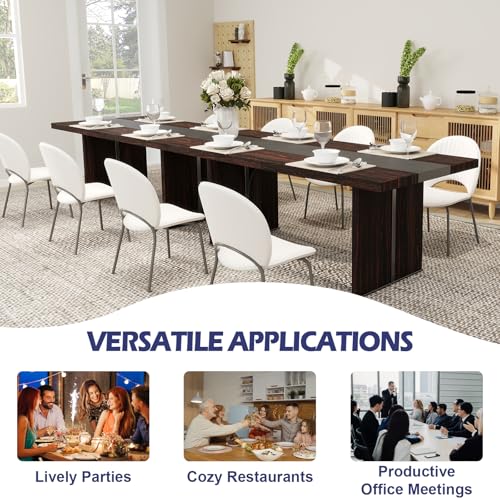 Brown Rectangle Large Wood Dining Table R687781