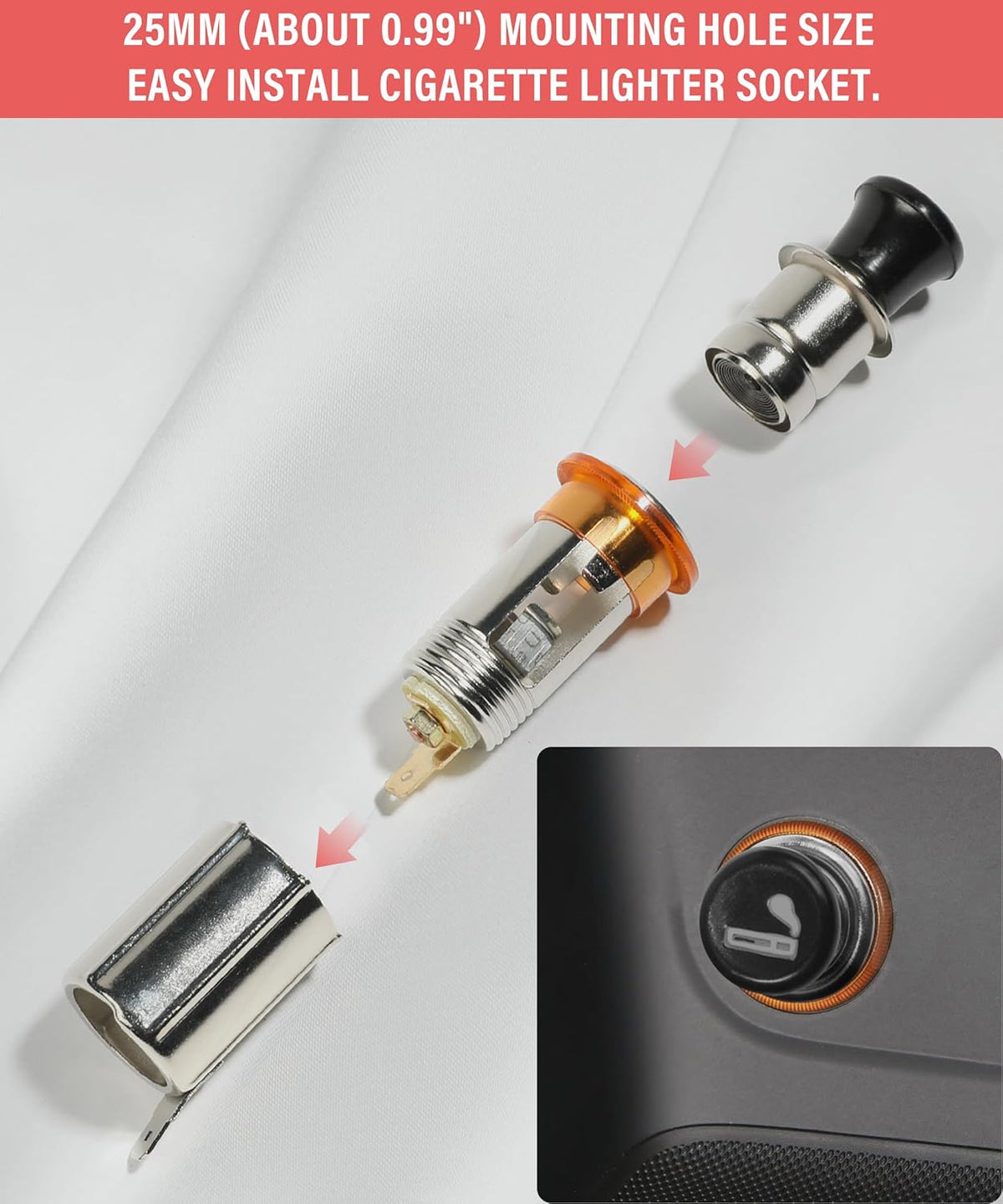 12V Car Cigarette Lighter with Cable V95299