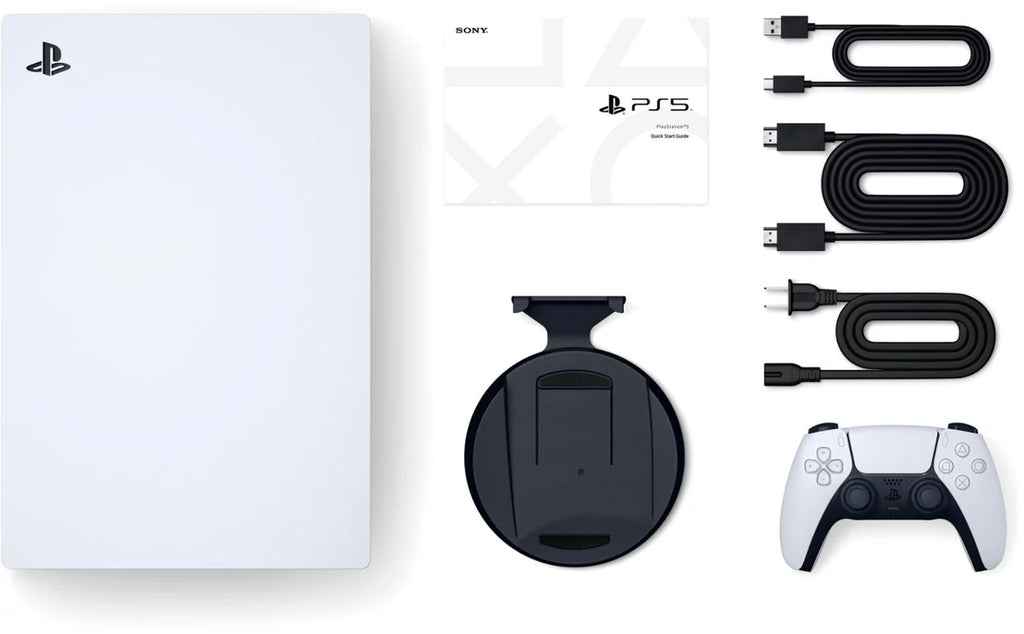 White PlayStation 5 Gaming Console with Wireless Controller X53674