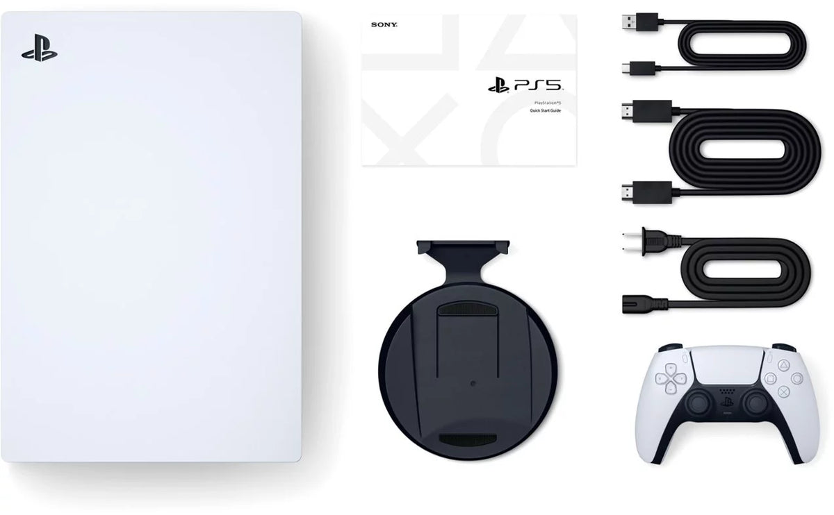 White PlayStation 5 Gaming Console with Wireless Controller X53674