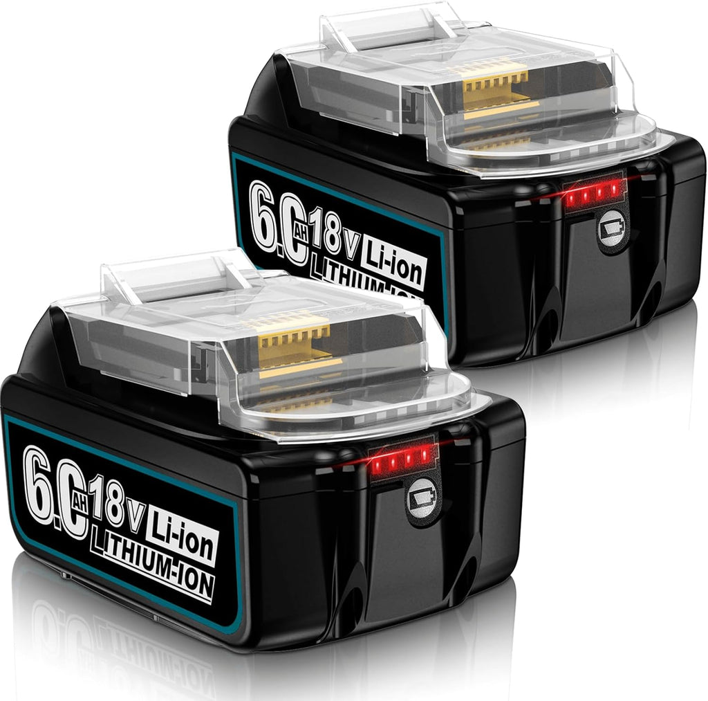2Pack 18V 6.0Ah Battery with Dustproof Covers W589