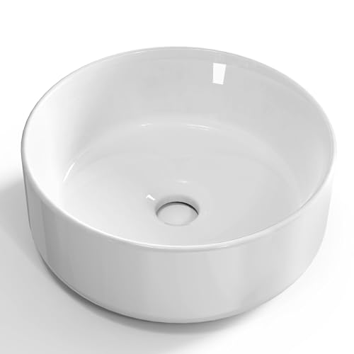 White 16 Inch Round Vessel Sink K44550