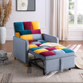 3-in-1 Convertible Chair Bed, 31.5 Inch Pull Out Sofa Bed with Adjustable Backrest, Solid Wood Feet D168341