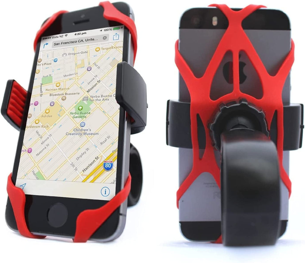Motorcycle Phone Mount Tether 4-Pack Rubber Silicone Cell Phone Holder Band B496478