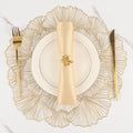 Set of 6 Gold Heat Resistant Vinyl Placemats A74710