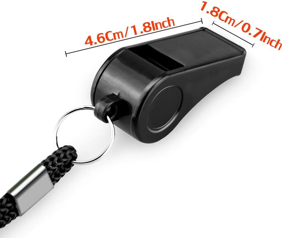 3 Packs Plastic Sports Whistles with Lanyard V855