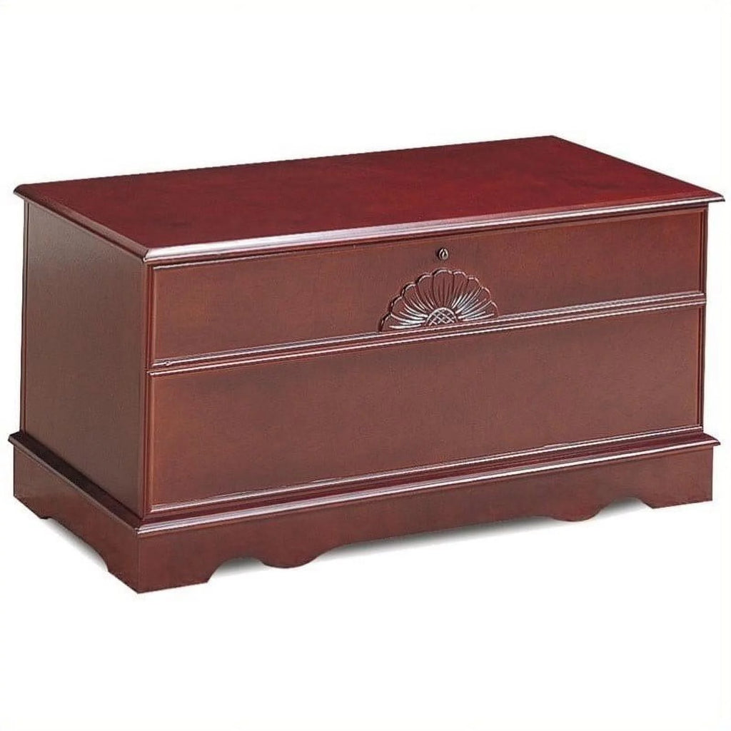 Rectangular Wood Cedar Chest in Brown E5833