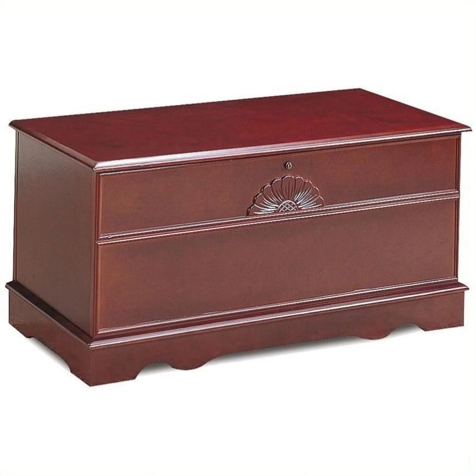 Rectangular Wood Cedar Chest in Brown E5833