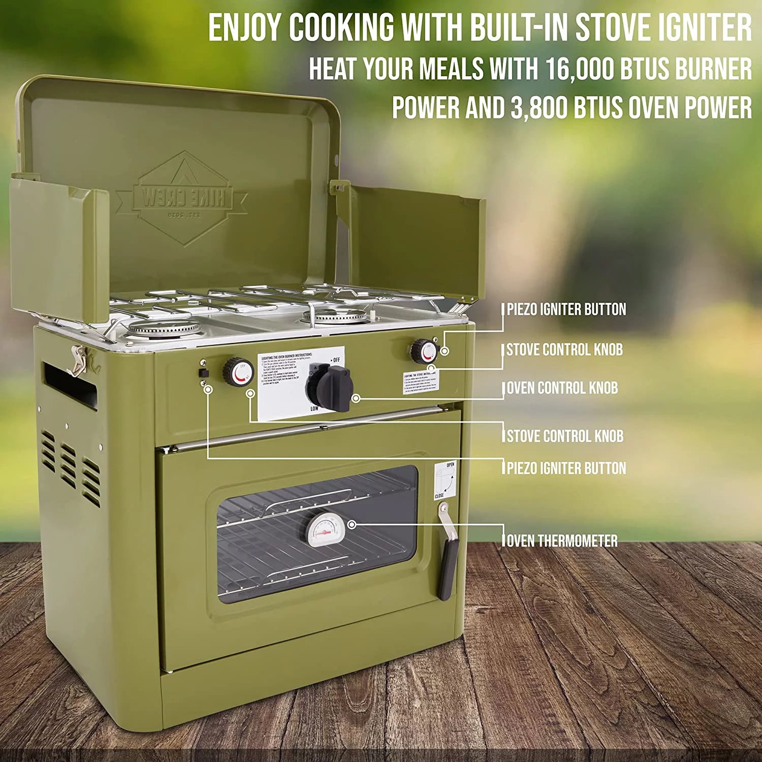 2 Burner Portable Propane Camping Stove with Carry Bag G34532