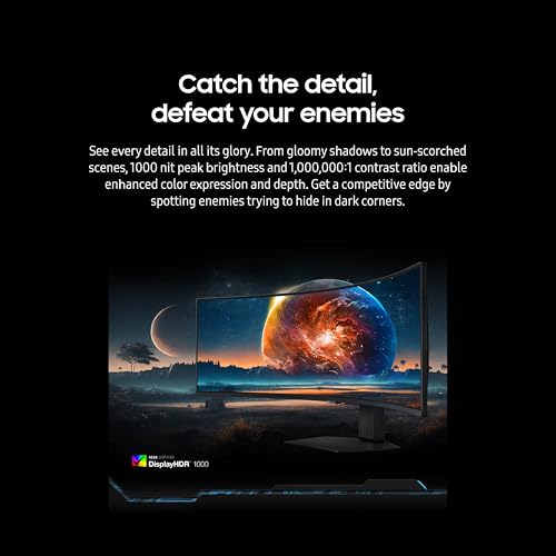 49" DQHD 1000R Curved Gaming Monitor, 240Hz, 1ms(GtG), DisplayHDR 1000 L14415