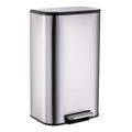 13 Gallon Stainless Steel Step Trash Can with Soft Close Lid W2025