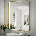 Black Metal Frame LED Bathroom Mirror N89881