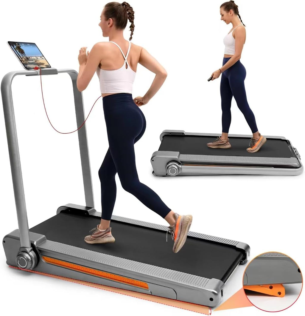 2 in 1 Foldable Treadmill with Incline, Walking Pad, 2.5HP, 330 LBS Weight Capacity Q222455