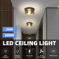Bronze Round Metal Flush Mount Ceiling Light Fixture A60044
