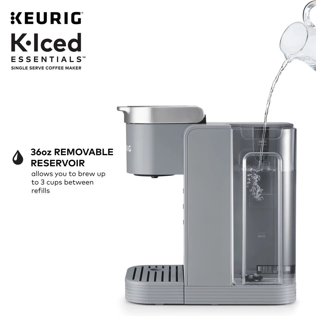 Gray Iced and Hot Single-Serve K-Cup Pod Coffee Maker O34546