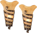 Set of 2 Rust Wall Light Sconces R680541
