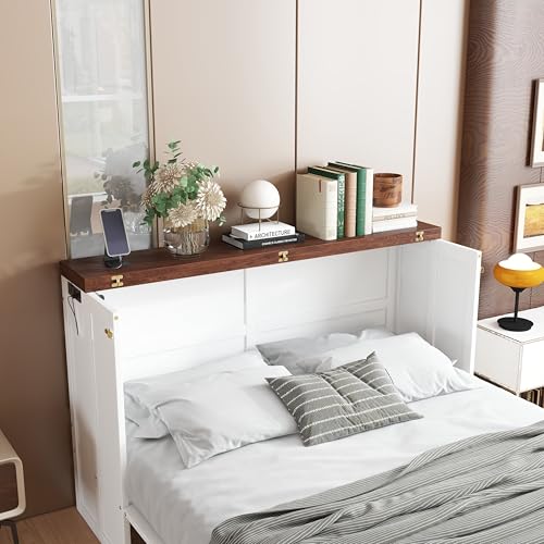 Queen Size Murphy Bed with Storage Drawers L714