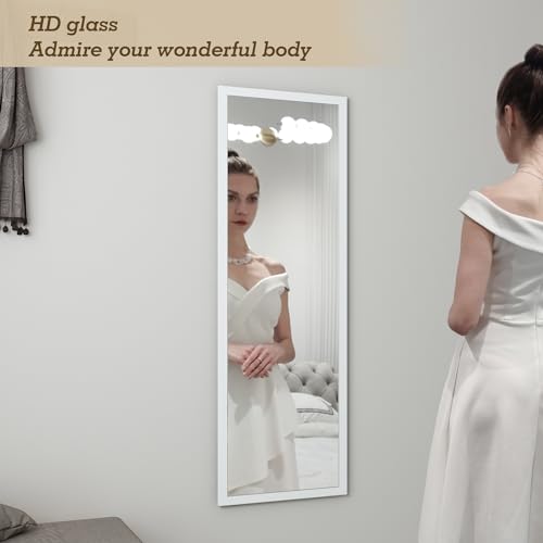 48" x 16" Full Length Metal Frame Mirror, 2 Pcs Door Hanging Mirror F8664