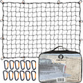 4'x6' Stretches to 12'x8.5' Durable Latex Mesh Bungee Cargo Net with 12 Metal Carabiners C5093