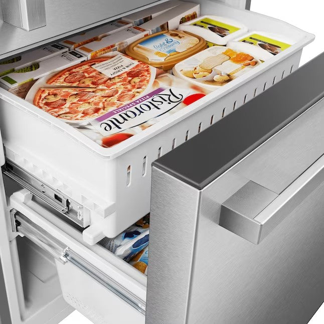 17.2-cu ft Counter-depth Bottom-Freezer Refrigerator (Fingerprint Resistant Stainless Steel) N81378