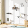 5-in-1 Wall-Mounted Cat Climber Set with House, Bridge, Steps, Scratcher, Hammock, Shelves Q44124