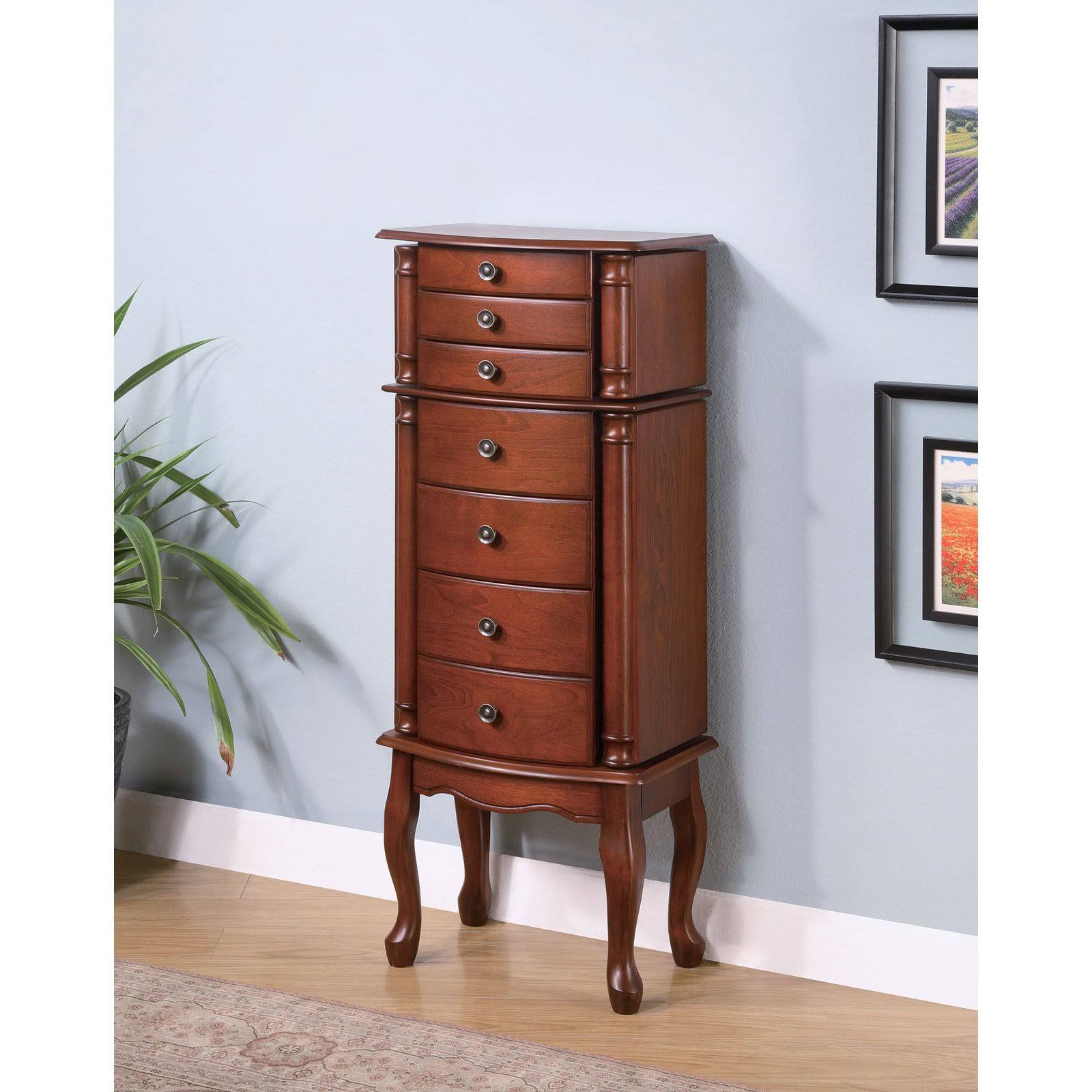 Warm Brown Jewelry Armoire C883