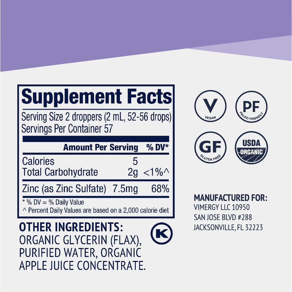 Organic Liquid Zinc, 57 Servings G316397
