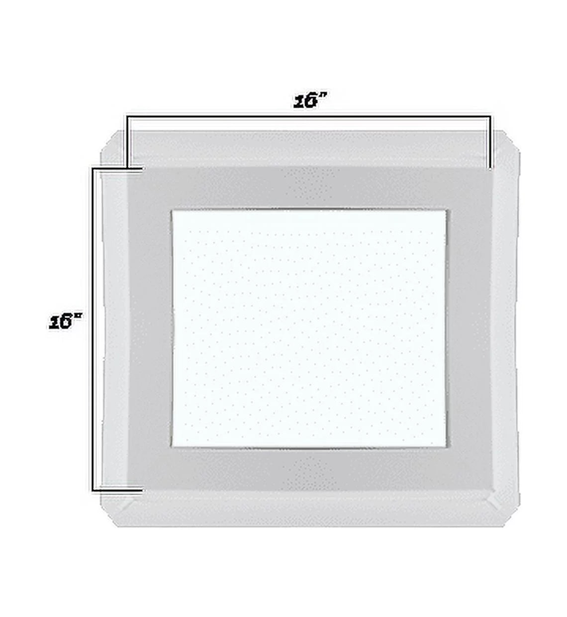 16" x 16" Double Pane Non-Opening Tempered Low-E Glass White Vinyl Window Q9119