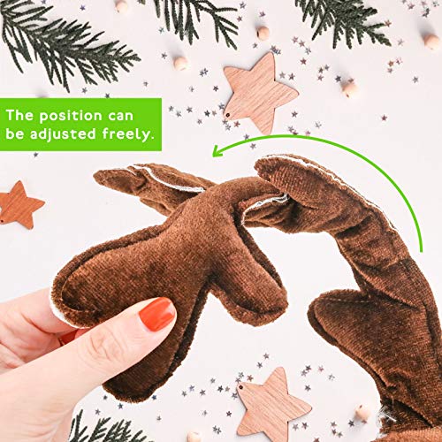 Reindeer Antlers Headband, 2PCS Deer Antlers with Bells H86482