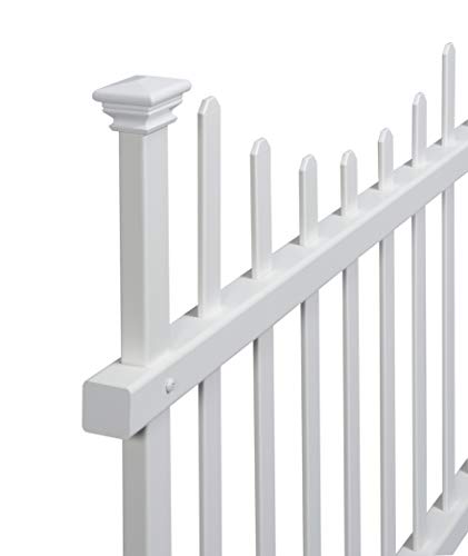 White Vinyl Picket Fence Kit 2.5 ft. H x 3.5 ft. W 2 Fence Panels O34696