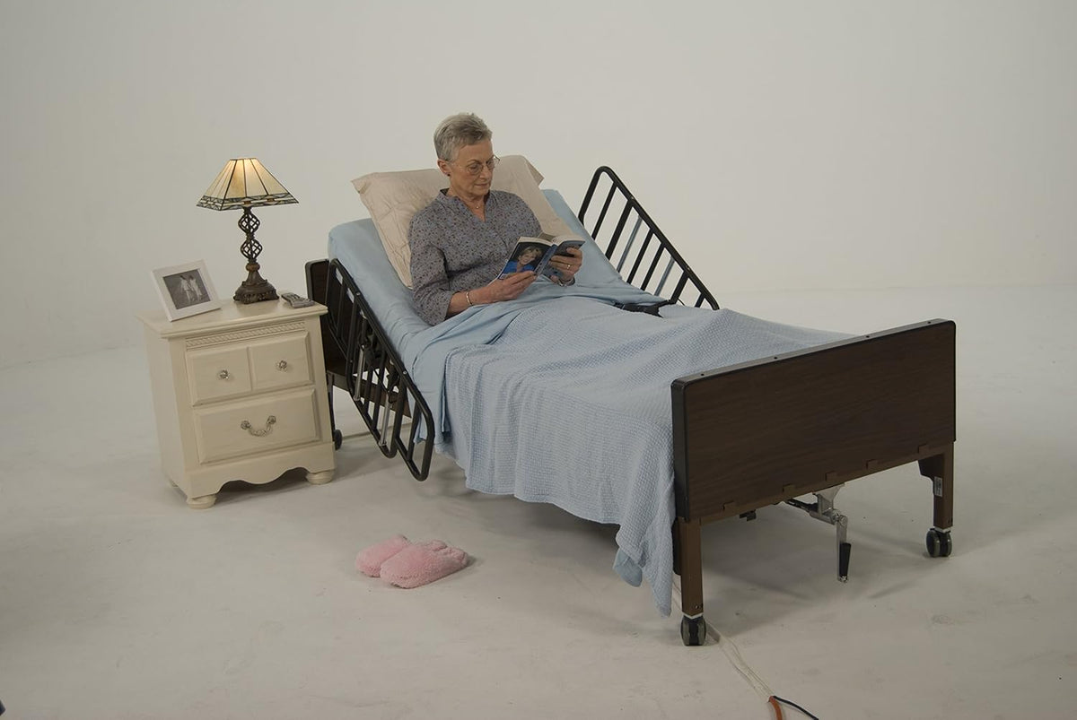 Semi Electric Hospital Bed with Half Rails T940786