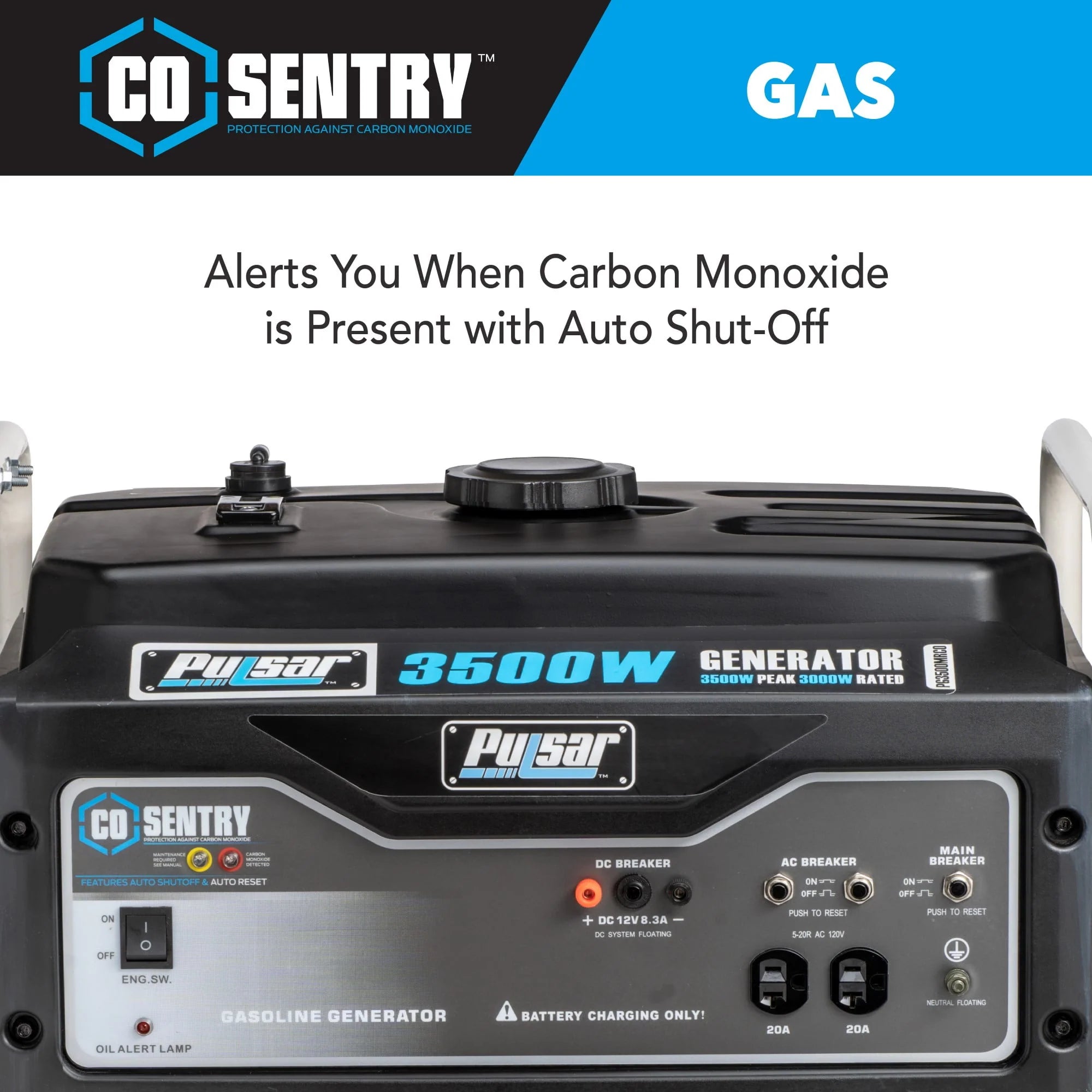 3,500-Watt Gasoline Powered Generator with CO Sentry Y362