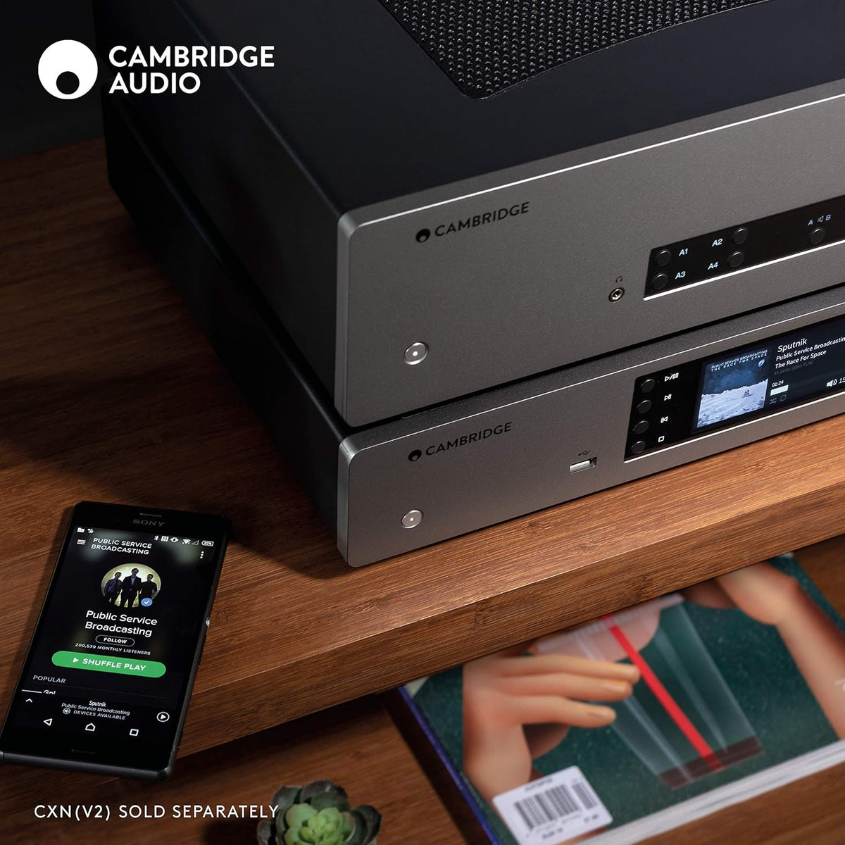 Stereo Two-Channel Amplifier with Bluetooth and Built-in DAC - 80 Watts Per Channel (Lunar Grey) G4481