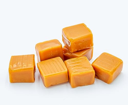 CARAMEL SQUARES Candy 2 lb Bulk Bag Soft Chewy Taffy Classic Milk Flavor Individually Wrapped 128 Pieces D948456
