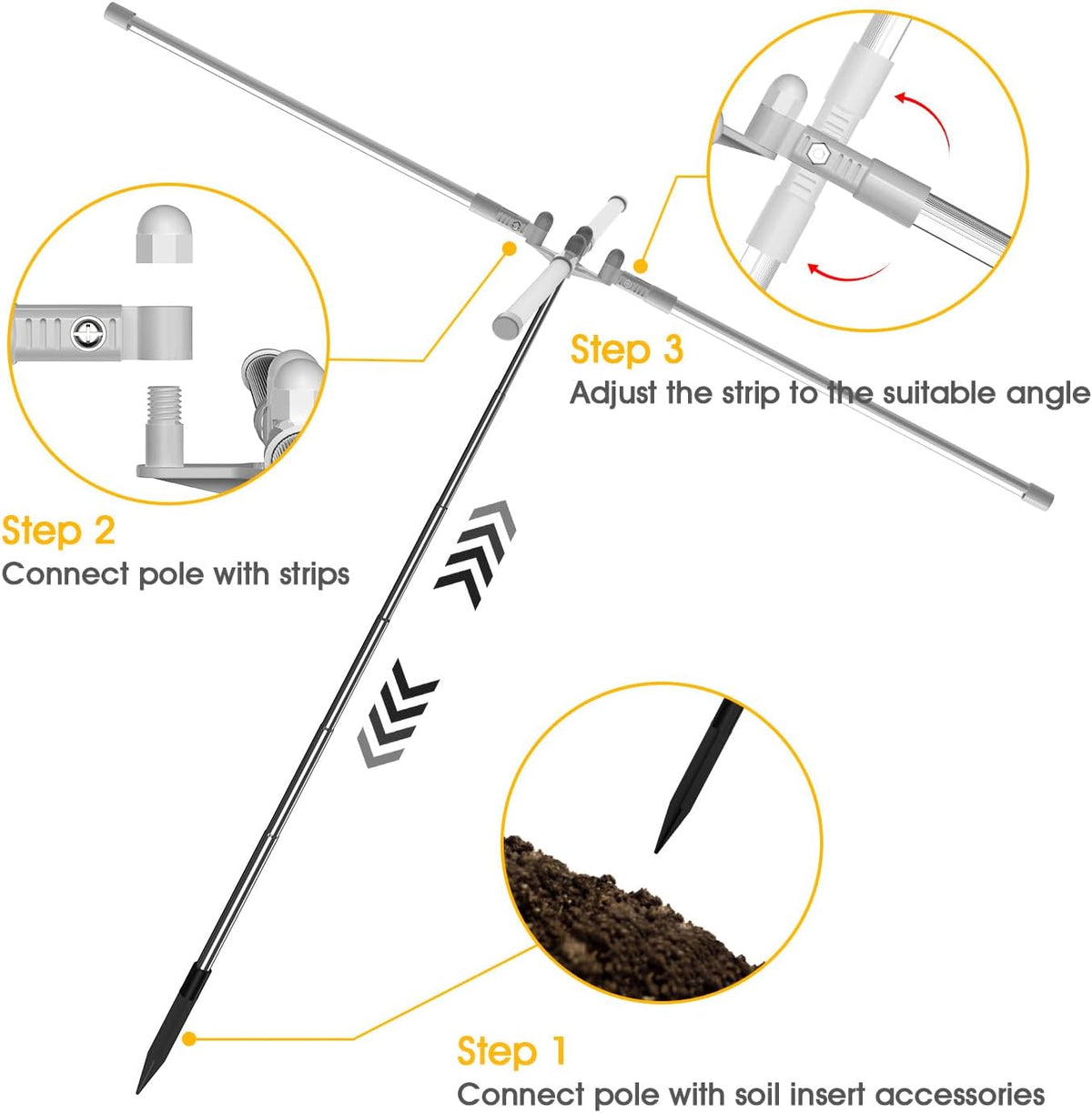 Full Spectrum Grow Light with Height Adjustable Plant Stand X758131
