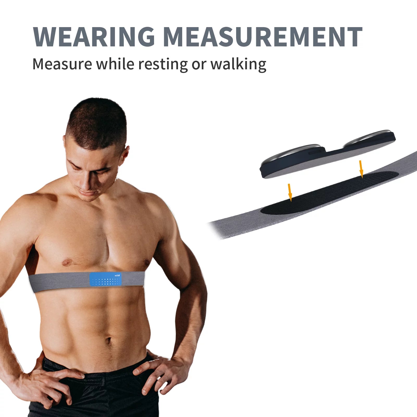 Portable Heart Rate Monitor with Chest Strap W454