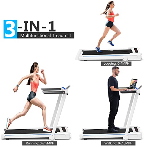 3-in-1 Folding Electric Treadmill with Large Desk R6941