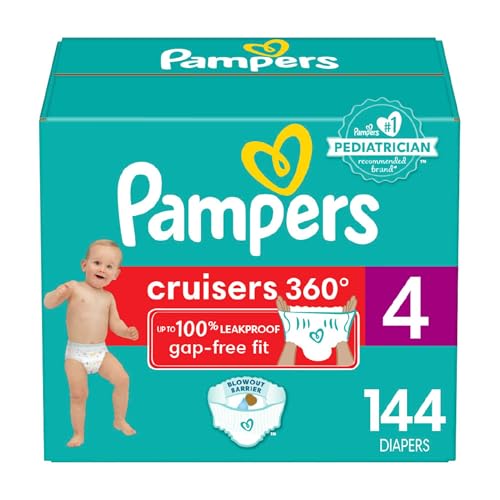 Size 4 144 Count Pull-On Disposable Baby Diapers W36659