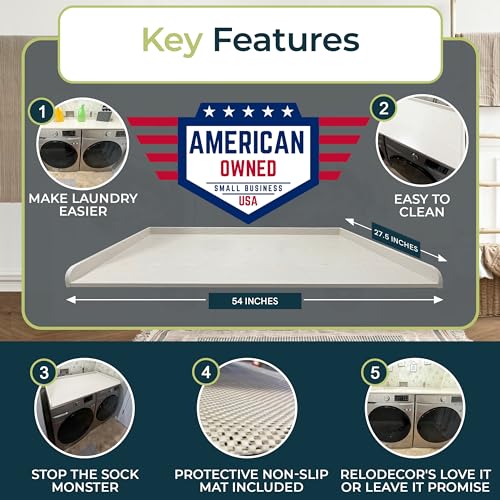 Washer and Dryer Countertop with Non-Slip Mat F108