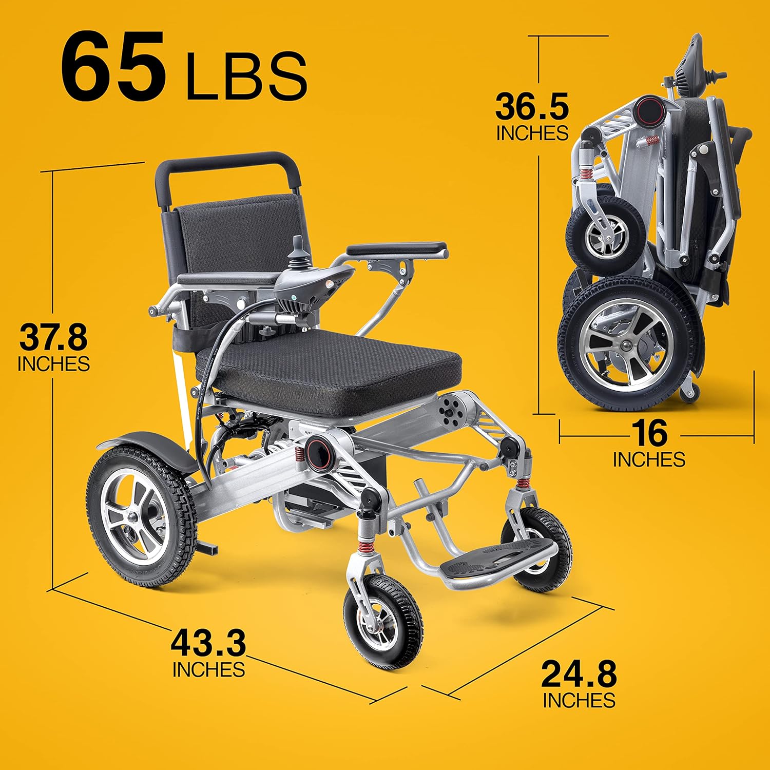 Gray Electric Wheelchair Y679