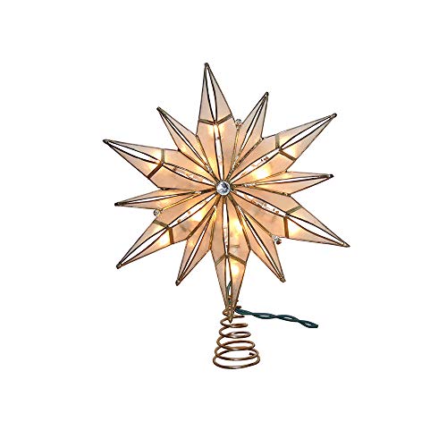 10-Light 12-Point Capiz Star Treetop Z12316