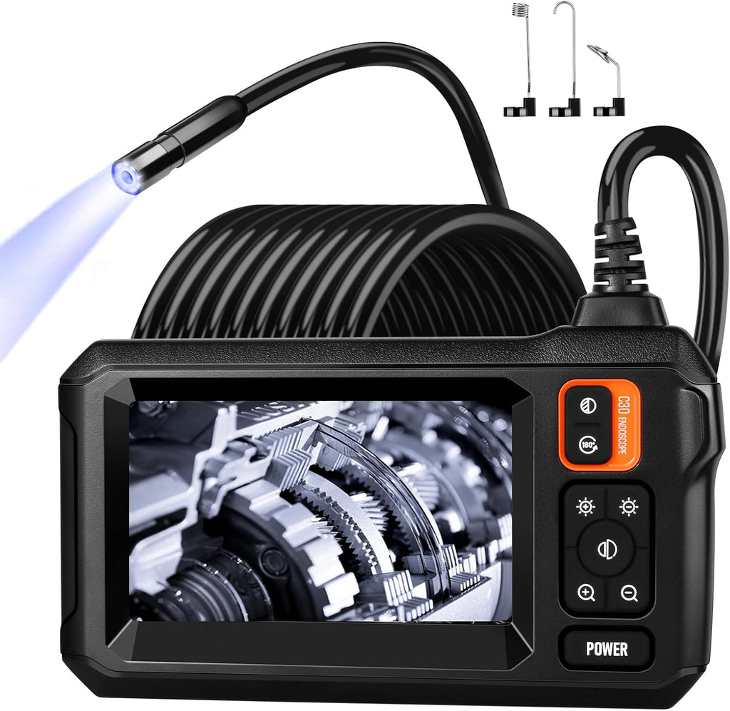 4.3'' LCD Screen HD Digital Snake Camera with 16.5FT Semi-Rigid Cable F462