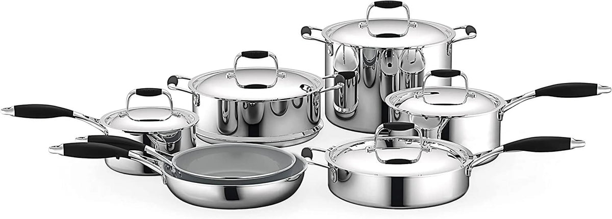 16-Piece Non-Stick Ceramic Cookware Set with Nylon Utensils D882