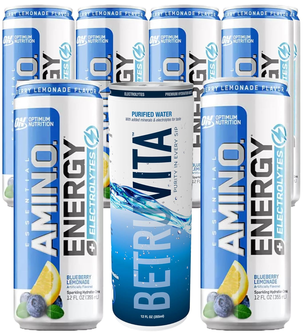 Blueberry Lemonade Sparkling Hydration Drink, 12 Fl Oz Pack of 7 W1600