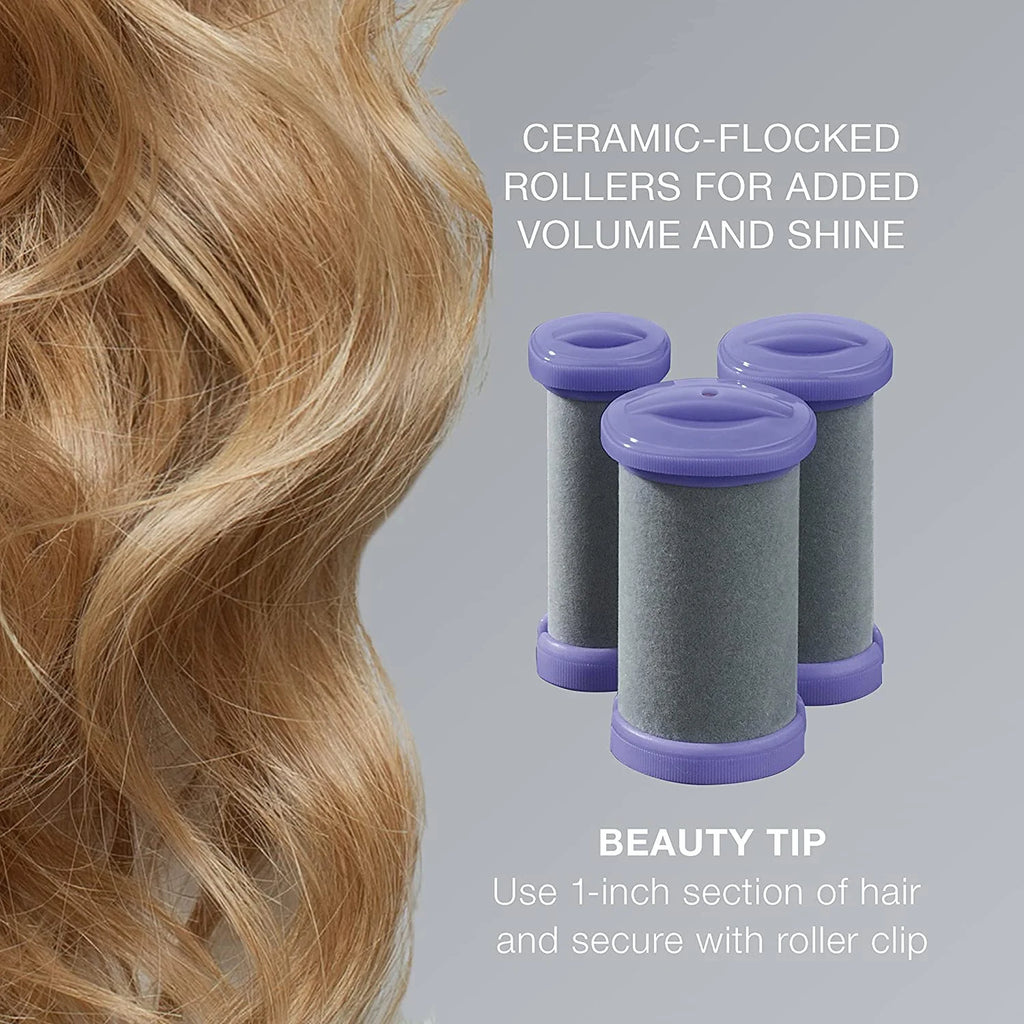Ceramic Flocked Hot Roller Set with 20 Hair Rollers K151