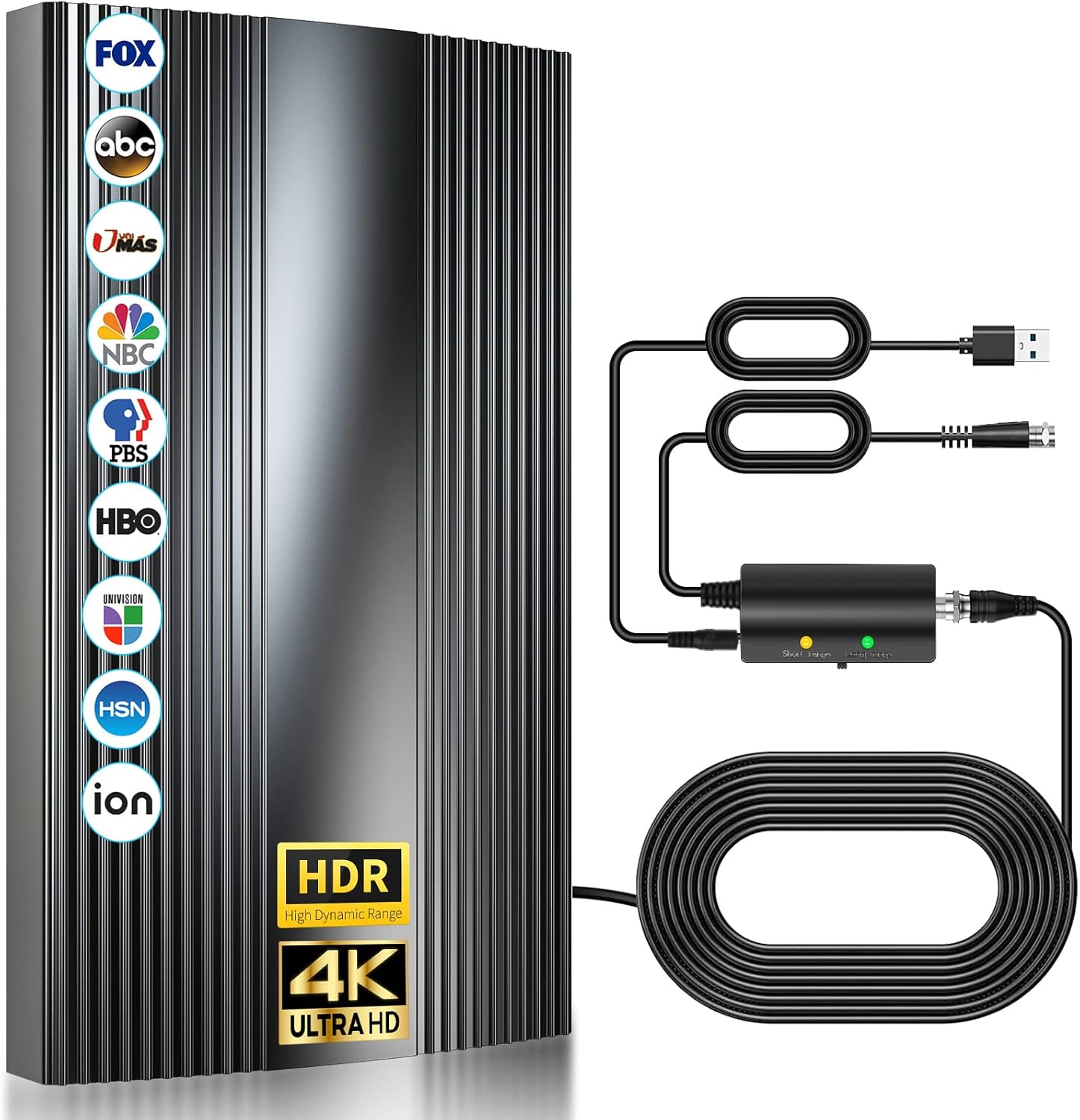 TV Antenna with Amplifier Signal Booster & 33FT Coaxial Cable B76336