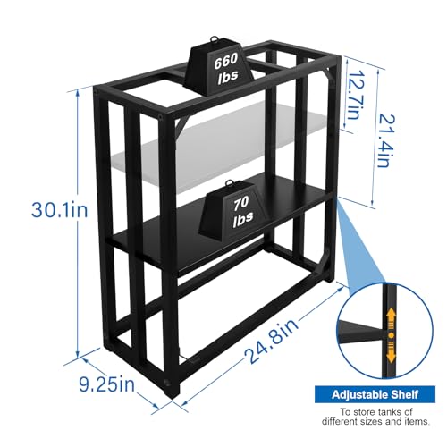 20 Gallon Metal Adjustable Fish Tank Stand Q4635
